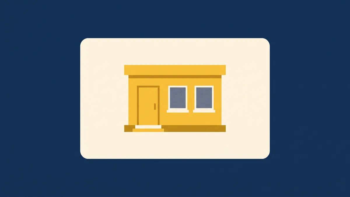 A small clinic building inside a plain card